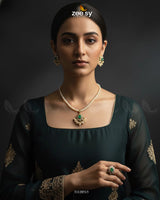 Meenakari Floral Pearl Necklace Set - Zeesy Jewellery