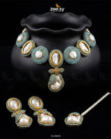Gulnar Baroque Pearl Choker Set choker - Zeesy Jewellery Pakistan | Premium Artificial & Imitation Jewellery