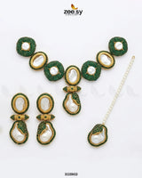 Gulnar Baroque Pearl Choker Set choker - Zeesy Jewellery Pakistan | Premium Artificial & Imitation Jewellery