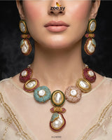 Gulnar Baroque Pearl Choker Set choker - Zeesy Jewellery Pakistan | Premium Artificial & Imitation Jewellery