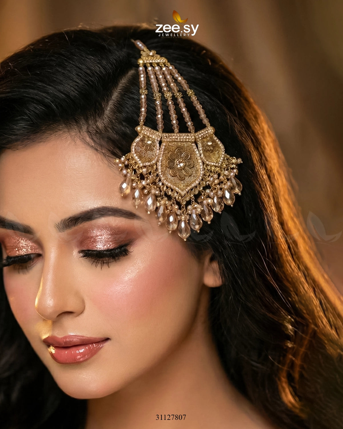 Gulnar Floral Beads Jhumar - Zeesy Jewellery