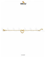 Hallow Curved Heart Bracelet - Zeesy Jewellery