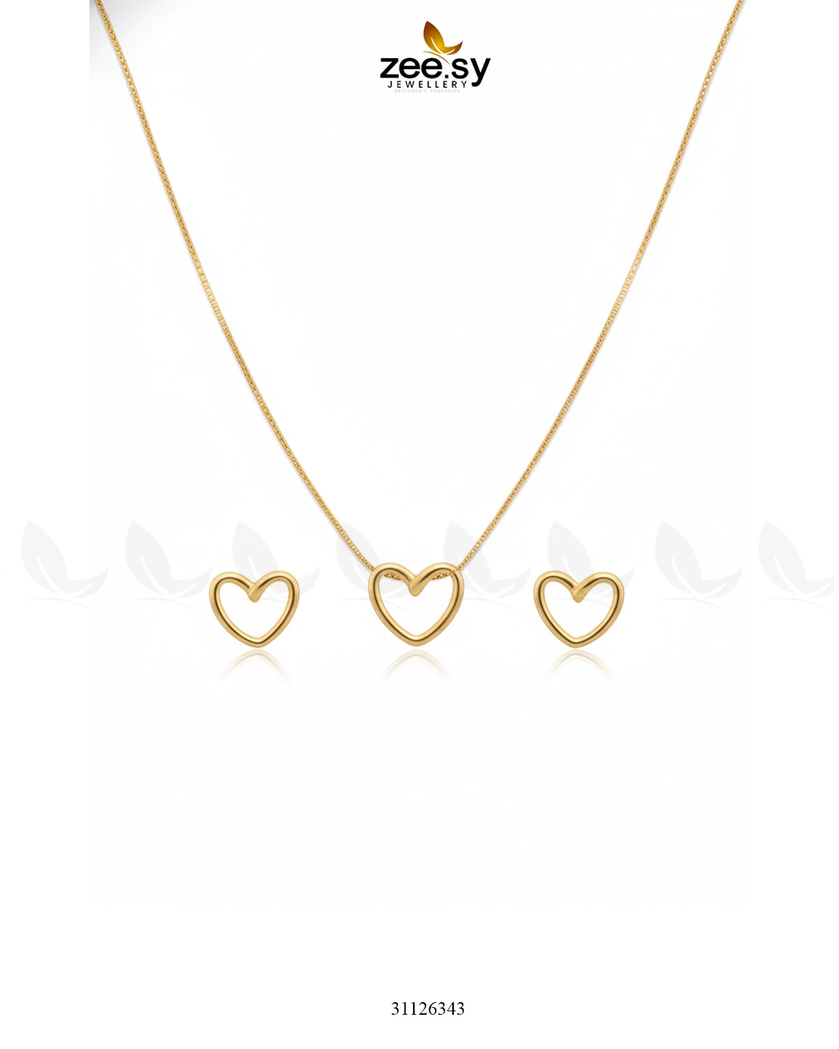 Hallow Heart Pendant Set - Zeesy Jewellery