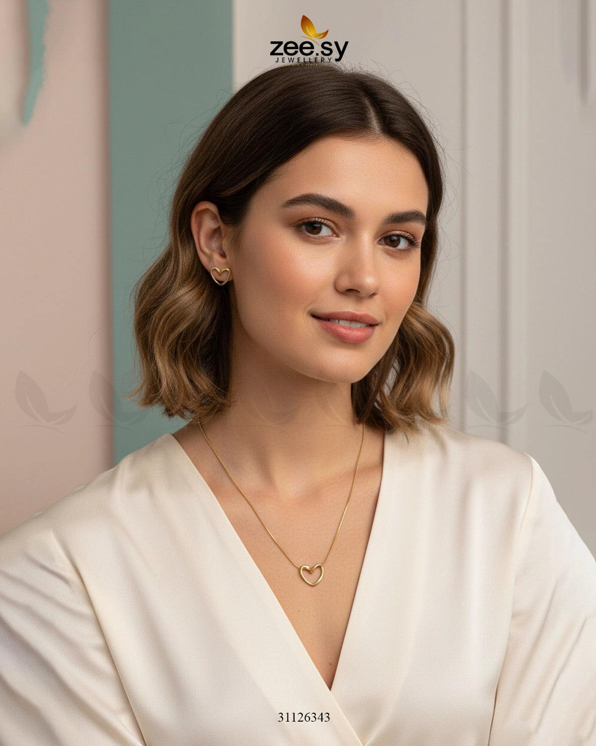 Hallow Heart Pendant Set - Zeesy Jewellery