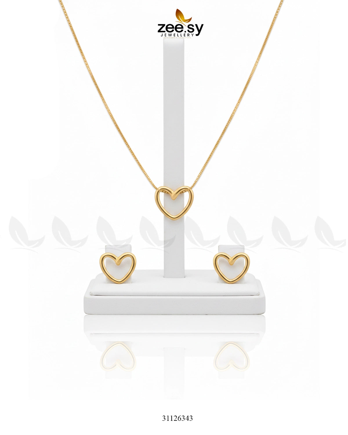 Hallow Heart Pendant Set - Zeesy Jewellery