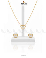 Hallow Heart Pendant Set - Zeesy Jewellery