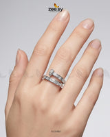 Heirloom Cluster River Ring Finger Ring - Zeesy Jewellery Pakistan | Premium Artificial & Imitation Jewellery