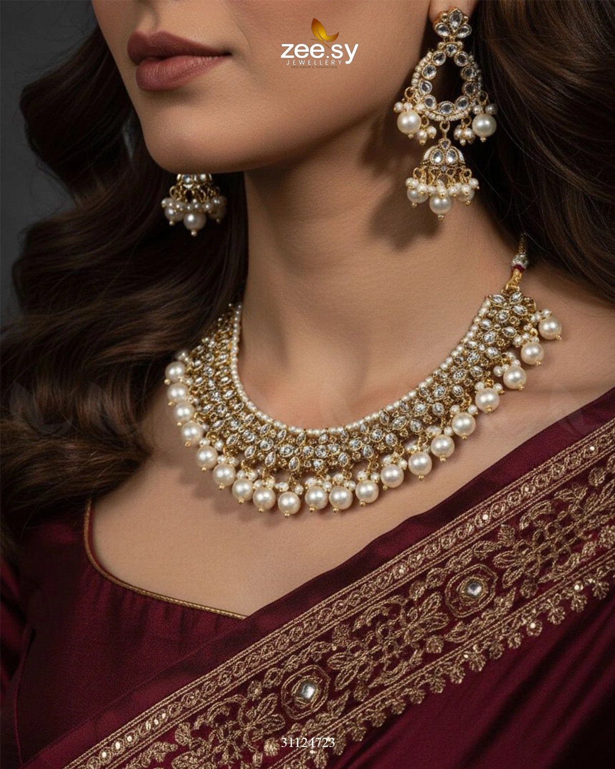 Heirloom Grand Luminous Necklace Set - Zeesy Jewellery