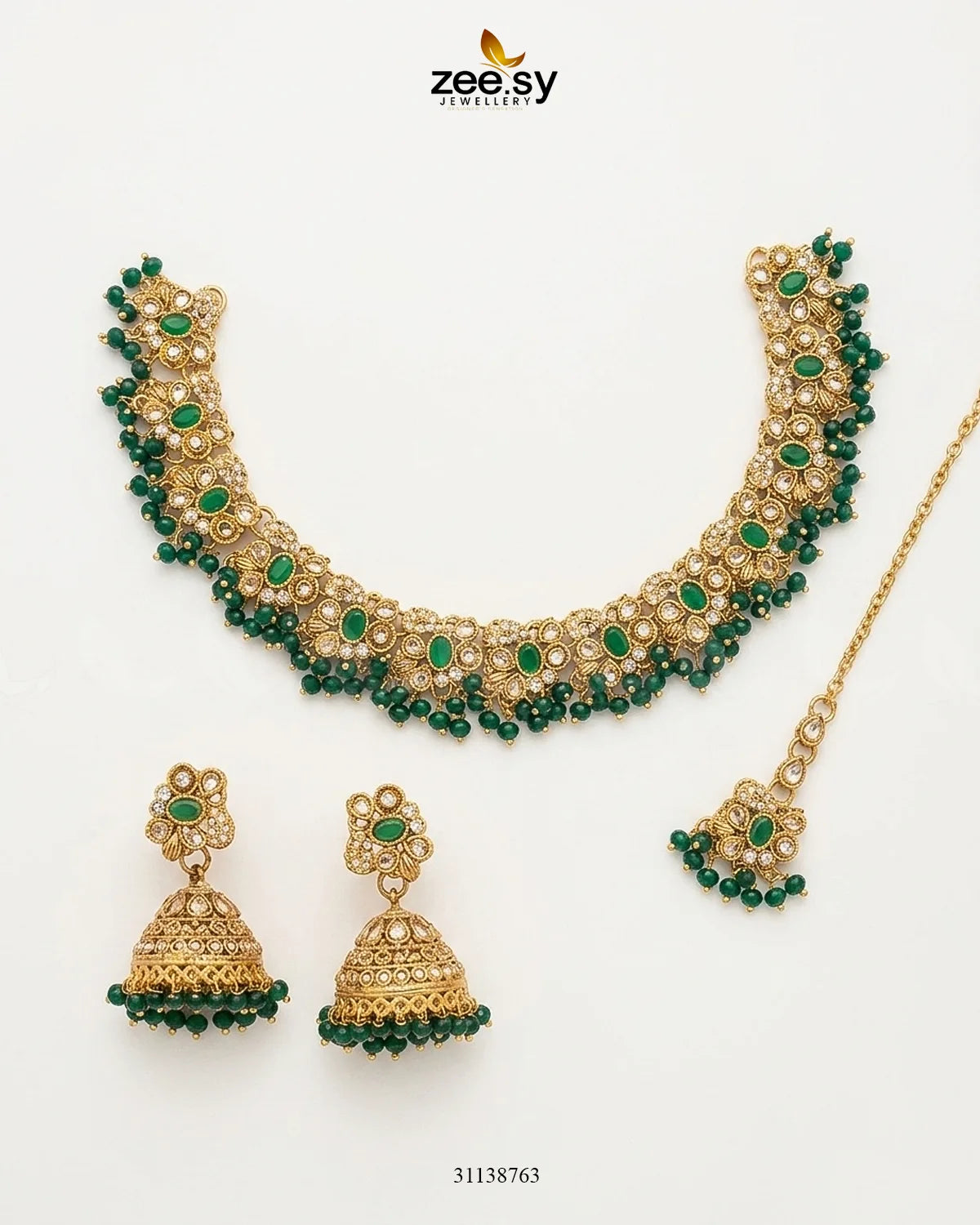 Heritage Stone Beads Necklace Set Necklace Sets - Zeesy Jewellery Pakistan | Premium Artificial & Imitation Jewellery