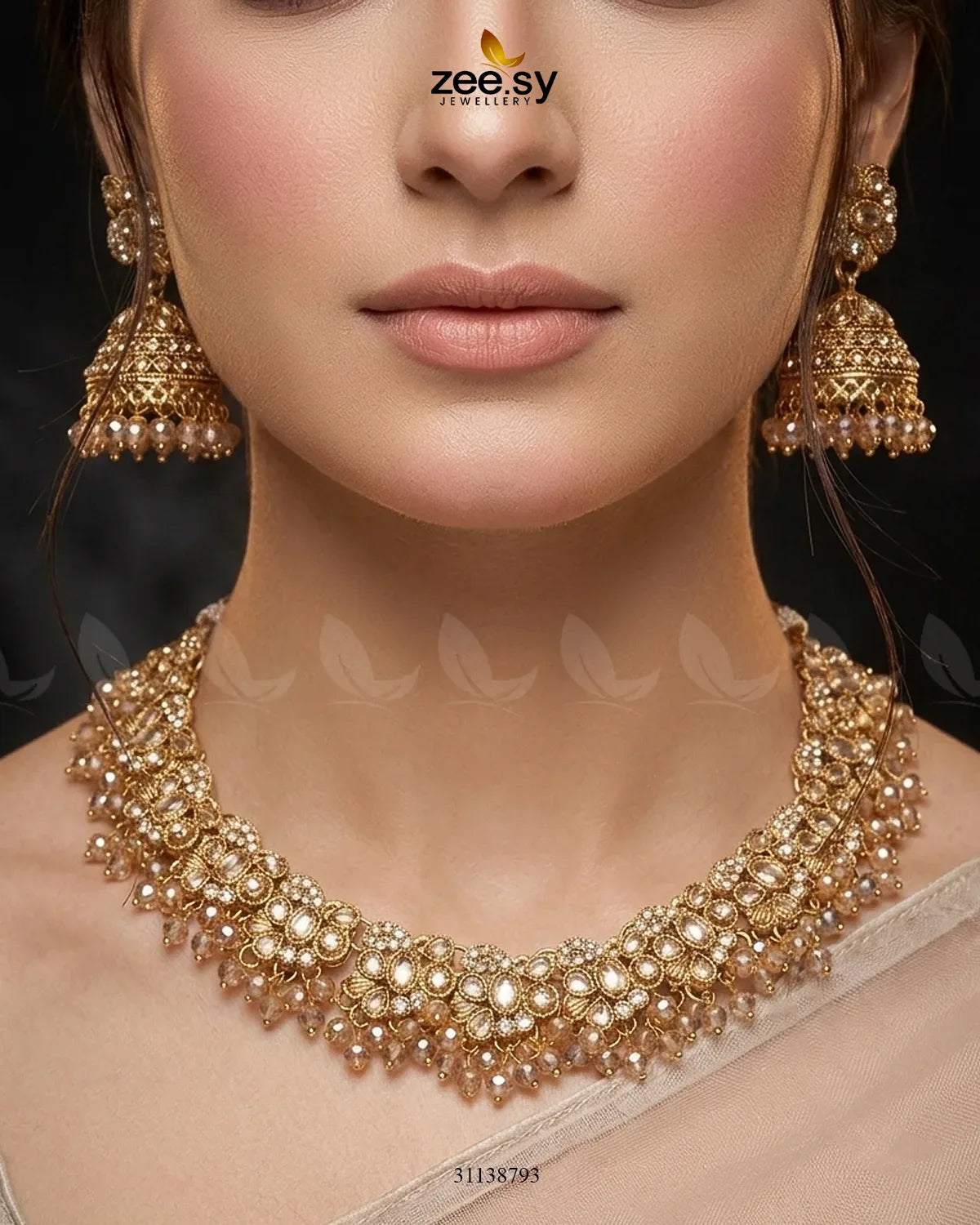 Heritage Stone Beads Necklace Set Necklace Sets - Zeesy Jewellery Pakistan | Premium Artificial & Imitation Jewellery