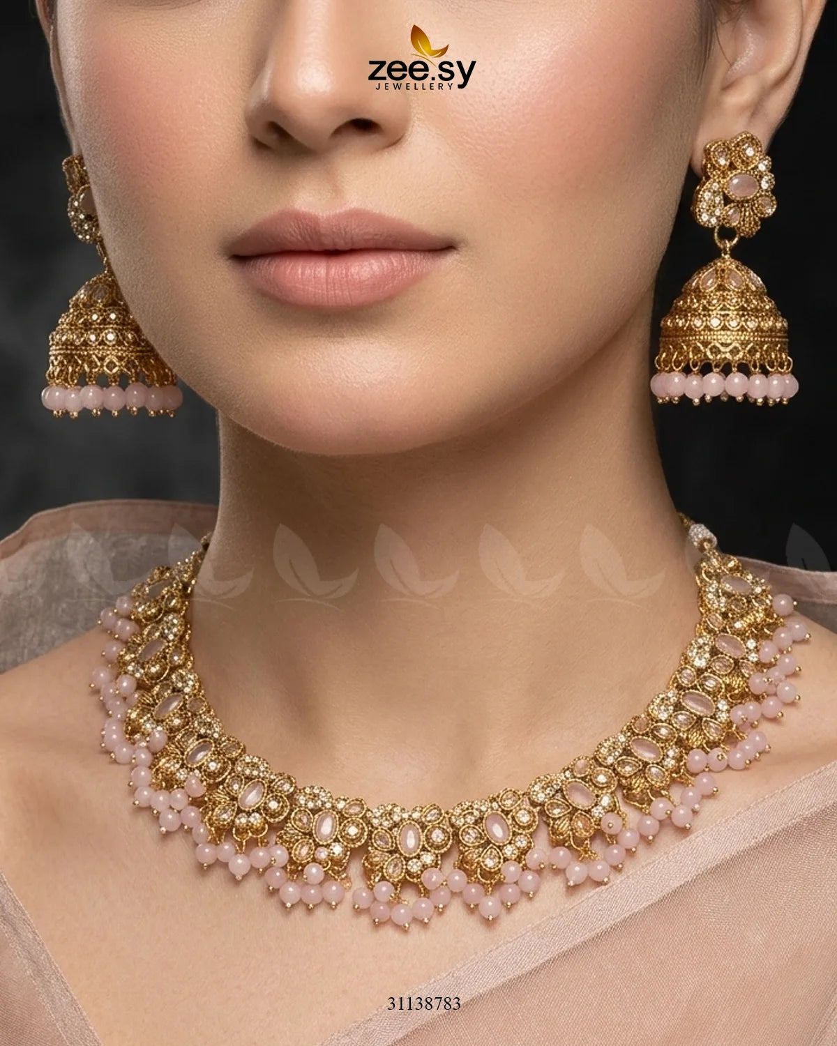 Heritage Stone Beads Necklace Set Necklace Sets - Zeesy Jewellery Pakistan | Premium Artificial & Imitation Jewellery