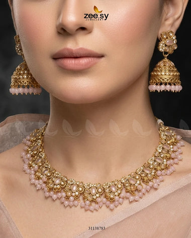 Heritage Stone Beads Necklace Set Necklace Sets - Zeesy Jewellery Pakistan | Premium Artificial & Imitation Jewellery