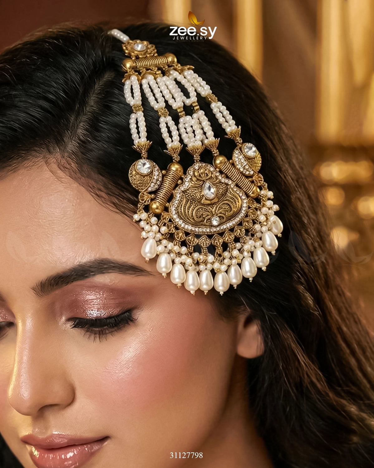 Heritage Blush Beaded Jhumar - Zeesy Jewellery