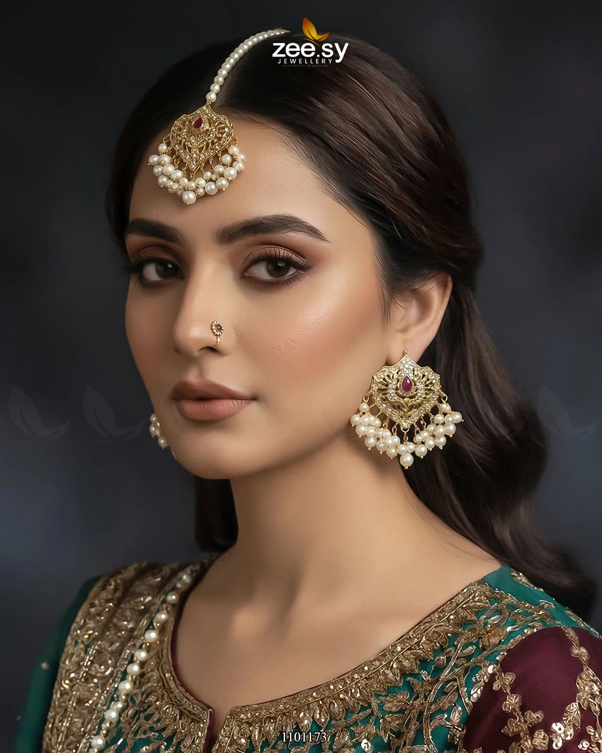 Hyderabadi Earrings-0448 Earrings - Zeesy Jewellery Pakistan | Premium Artificial & Imitation Jewellery