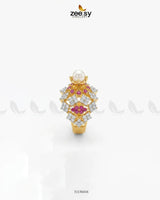 Imperial Bloom Cluster Ring Finger Ring - Zeesy Jewellery Pakistan | Premium Artificial & Imitation Jewellery