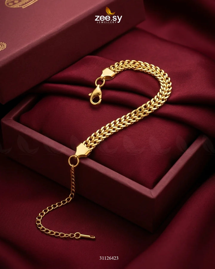 Imperial Double Curb Bracelet Bracelet - Zeesy Jewellery Pakistan | Premium Artificial & Imitation Jewellery