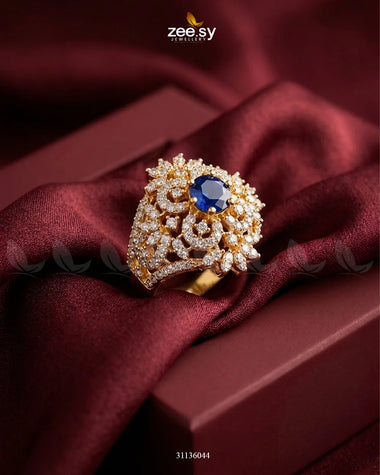 Imperial Floral Cluster Ring Finger Ring - Zeesy Jewellery Pakistan | Premium Artificial & Imitation Jewellery