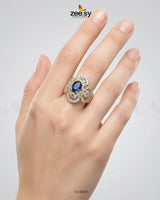 Imperial Orchid Statement Ring Finger Ring - Zeesy Jewellery Pakistan | Premium Artificial & Imitation Jewellery