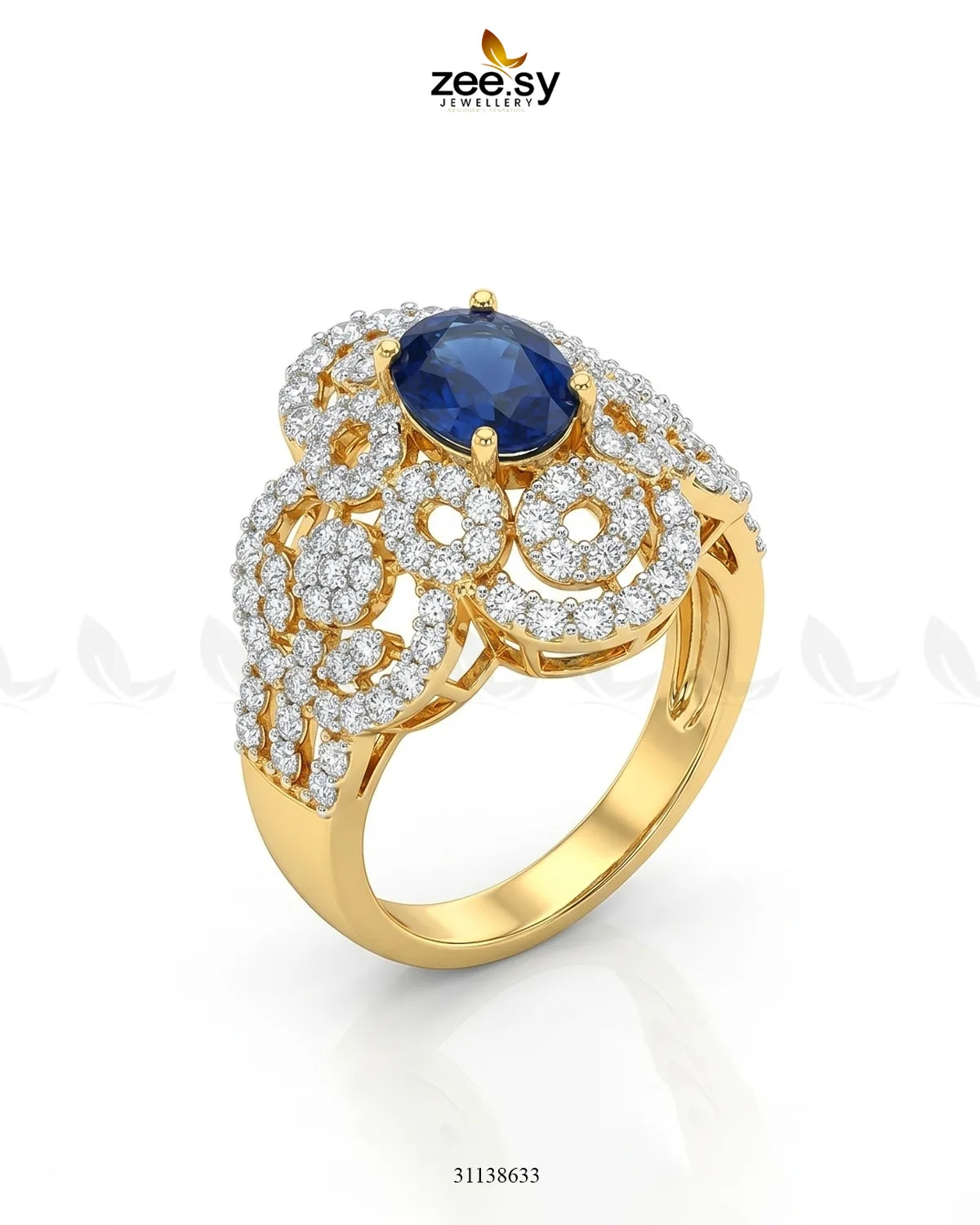 Imperial Orchid Statement Ring Finger Ring - Zeesy Jewellery Pakistan | Premium Artificial & Imitation Jewellery