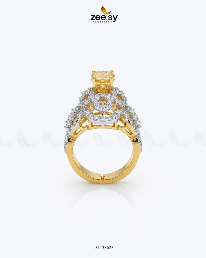 Imperial Orchid Statement Ring Finger Ring - Zeesy Jewellery Pakistan | Premium Artificial & Imitation Jewellery