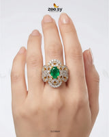 Imperial Orchid Statement Ring Finger Ring - Zeesy Jewellery Pakistan | Premium Artificial & Imitation Jewellery