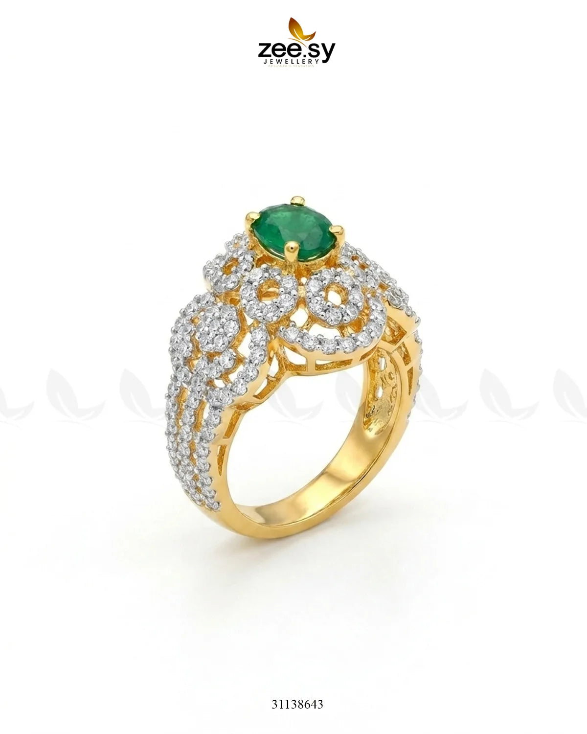 Imperial Orchid Statement Ring Finger Ring - Zeesy Jewellery Pakistan | Premium Artificial & Imitation Jewellery