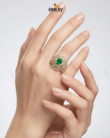 Imperial Orchid Statement Ring Finger Ring - Zeesy Jewellery Pakistan | Premium Artificial & Imitation Jewellery