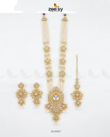 Hyderabadi Bold Kundan Malla Set Malla Necklace - Zeesy Jewellery Pakistan | Premium Artificial & Imitation Jewellery