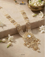 Hyderabadi Bold Kundan Malla Set Malla Necklace - Zeesy Jewellery Pakistan | Premium Artificial & Imitation Jewellery