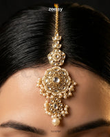 Hyderabadi Bold Kundan Malla Set Malla Necklace - Zeesy Jewellery Pakistan | Premium Artificial & Imitation Jewellery
