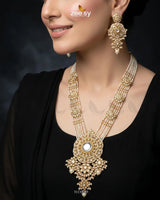 Hyderabadi Bold Kundan Malla Set Malla Necklace - Zeesy Jewellery Pakistan | Premium Artificial & Imitation Jewellery