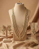 Imperial Pearl Kundan Malla Set Malla Necklace - Zeesy Jewellery Pakistan | Premium Artificial & Imitation Jewellery
