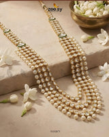 Imperial Pearl Kundan Malla Set Malla Necklace - Zeesy Jewellery Pakistan | Premium Artificial & Imitation Jewellery