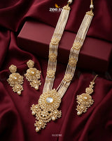 Hyderabadi Bold Kundan Malla Set Malla Necklace - Zeesy Jewellery Pakistan | Premium Artificial & Imitation Jewellery