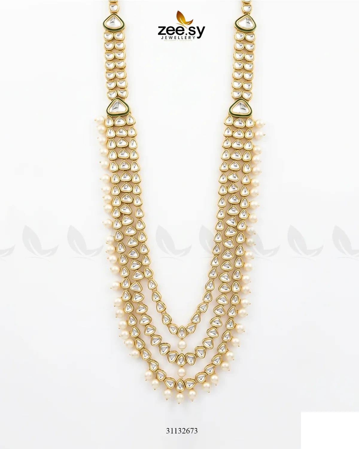 Imperial Pearl Kundan Malla Set Malla Necklace - Zeesy Jewellery Pakistan | Premium Artificial & Imitation Jewellery