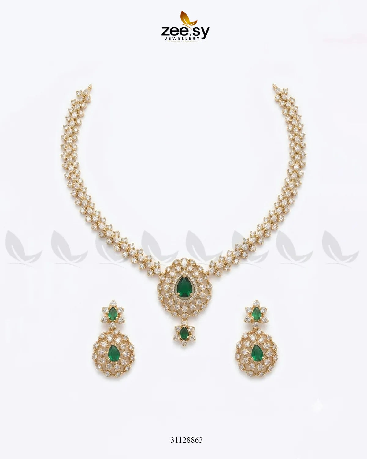 Imperial Uncut Stone Necklace Set Necklace Sets - Zeesy Jewellery Pakistan | Premium Artificial & Imitation Jewellery