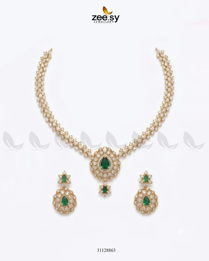 Imperial Uncut Stone Necklace Set Necklace Sets - Zeesy Jewellery Pakistan | Premium Artificial & Imitation Jewellery