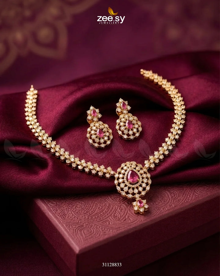 Imperial Uncut Stone Necklace Set Necklace Sets - Zeesy Jewellery Pakistan | Premium Artificial & Imitation Jewellery