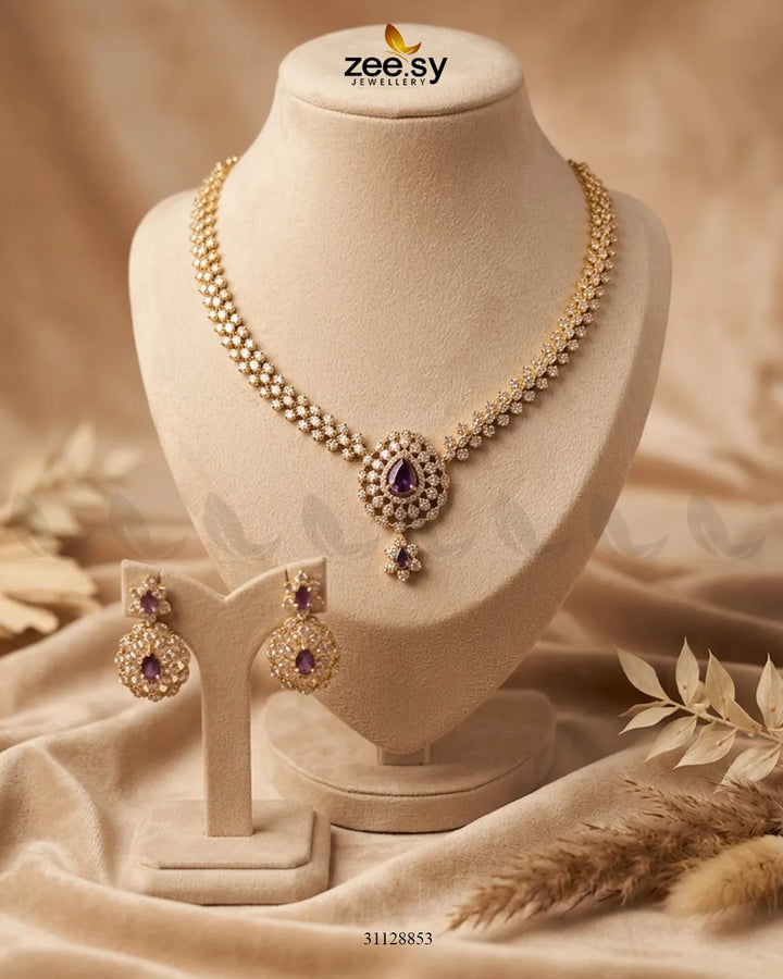 Imperial Uncut Stone Necklace Set Necklace Sets - Zeesy Jewellery Pakistan | Premium Artificial & Imitation Jewellery