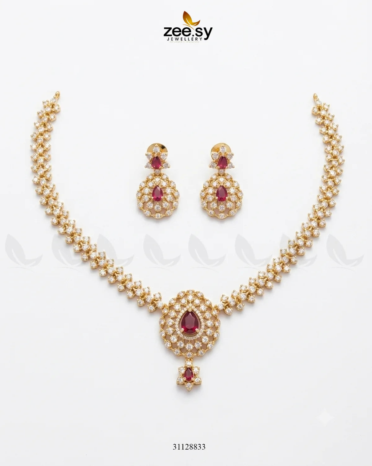Imperial Uncut Stone Necklace Set Necklace Sets - Zeesy Jewellery Pakistan | Premium Artificial & Imitation Jewellery