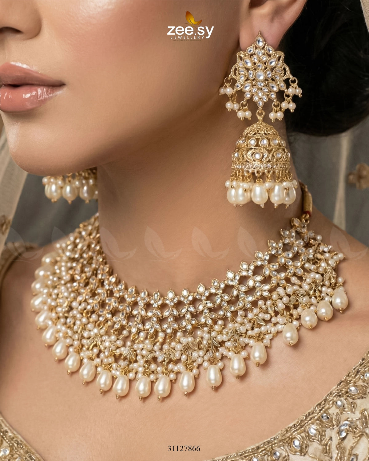 Imperial Malachite Gems Bridal Set - Zeesy Jewellery