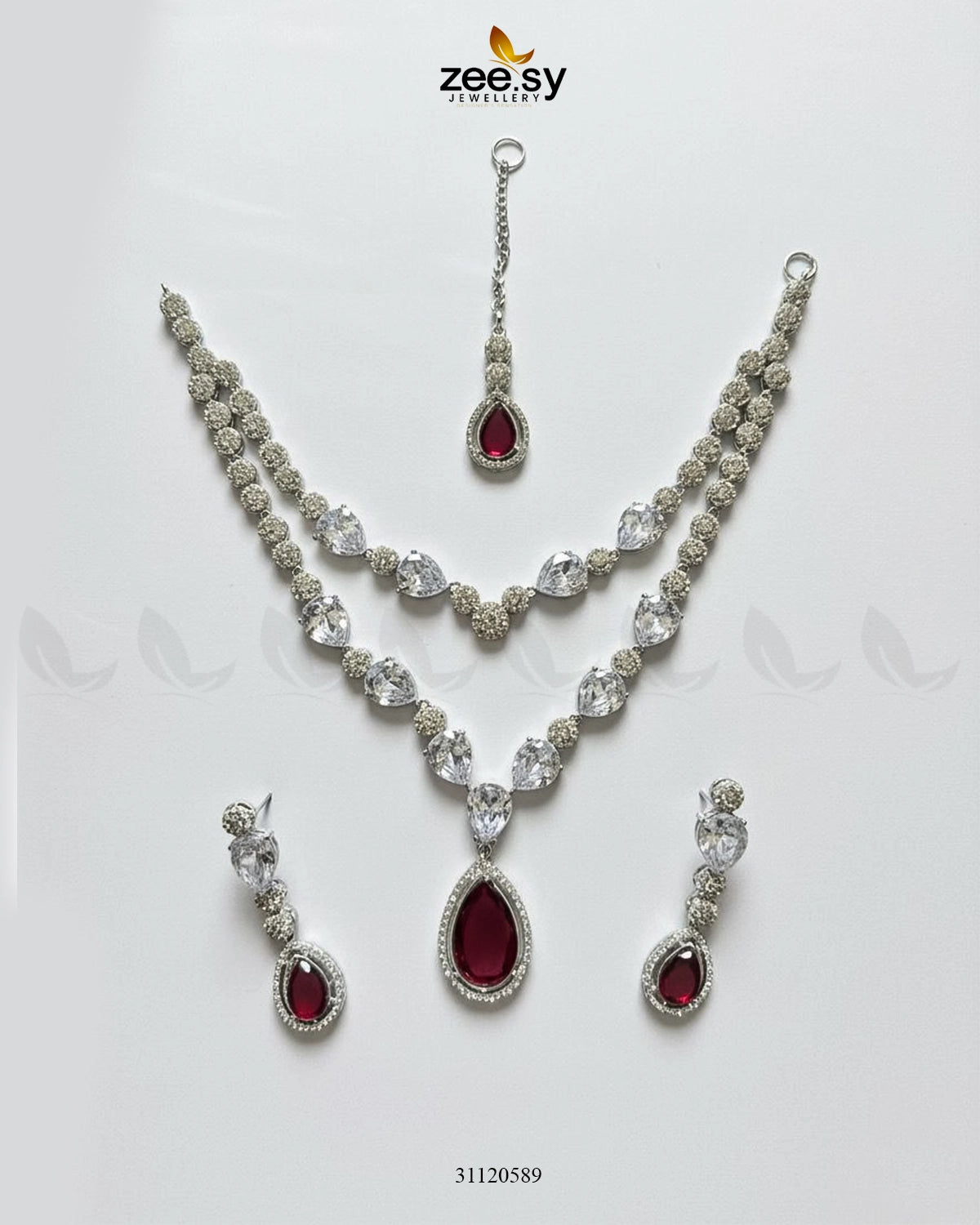 Interlock Traditional Necklace Set - Zeesy Jewellery