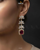 Intricate Square Cluster Necklace Set - Zeesy Jewellery