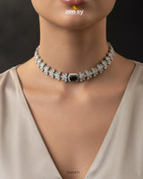 Intricate Square Cluster Necklace Set - Zeesy Jewellery