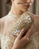 Iridescent Floral Mosaic Clutch Bag ACCESSORIES - Zeesy Jewellery Pakistan | Premium Artificial & Imitation Jewellery