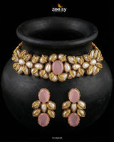 Jennet Baroque Pearl Choker Set - Zeesy.pk
