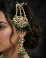 Jeweled Traditionnal Grand Bridal Set - Zeesy.pk