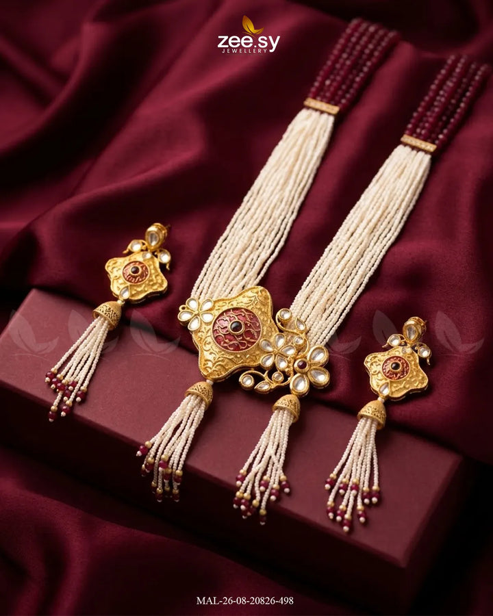 Jiya Traditional Meenakari Malla Set