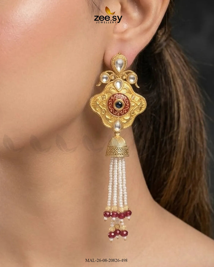 Jiya Traditional Meenakari Malla Set