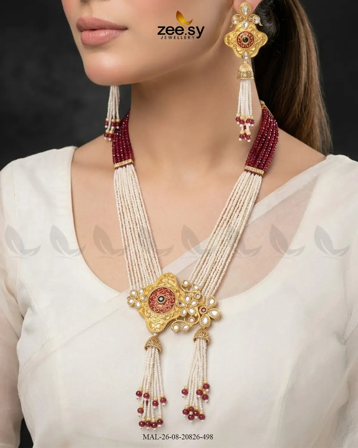 Jiya Traditional Meenakari Malla Set